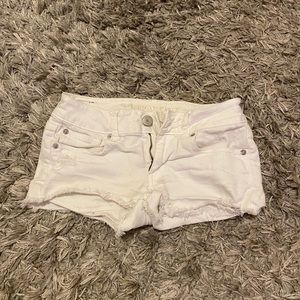 American Eagle White Jean Shorts